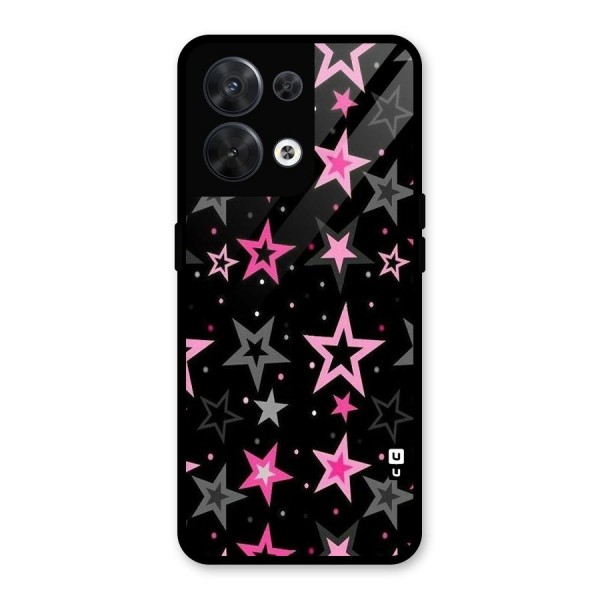 Star Outline Glass Back Case for Oppo Reno8 5G