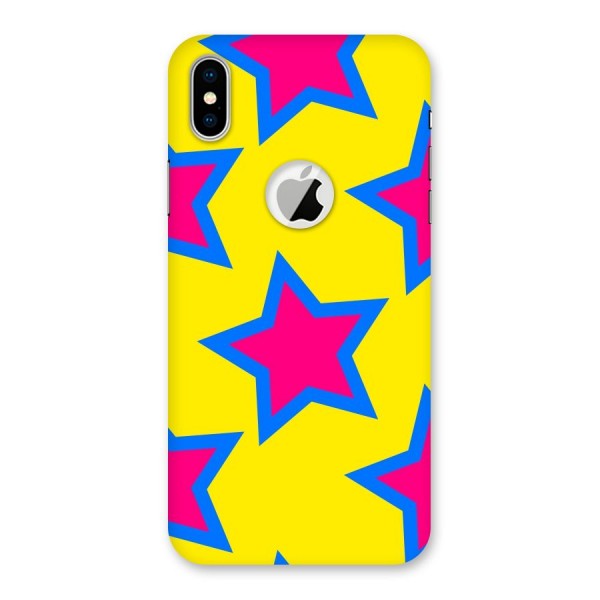 Star Pattern Back Case for iPhone XS Logo Cut