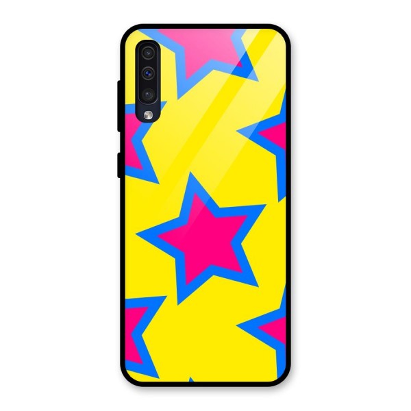 Star Pattern Glass Back Case for Galaxy A50s