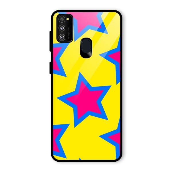 Star Pattern Glass Back Case for Galaxy M21