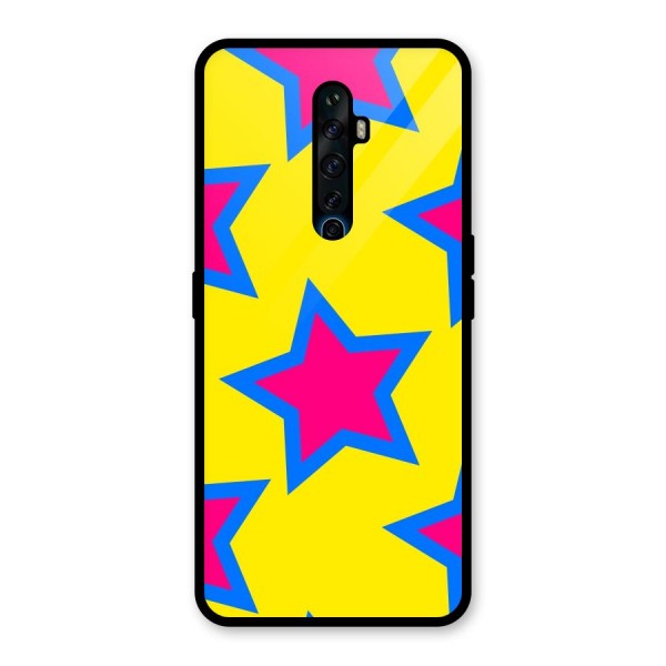 Star Pattern Glass Back Case for Oppo Reno2 Z