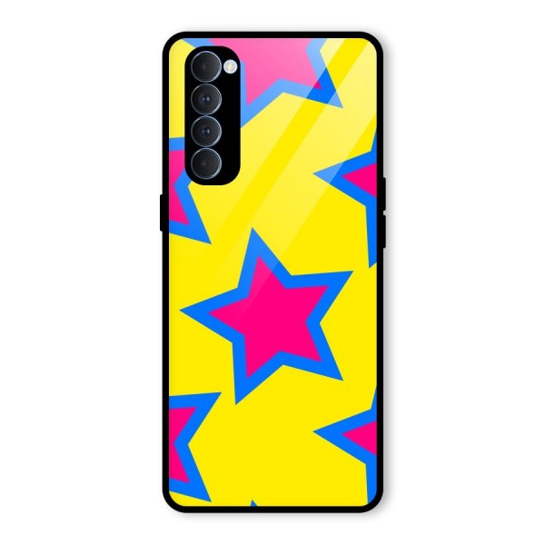 Star Pattern Glass Back Case for Oppo Reno4 Pro