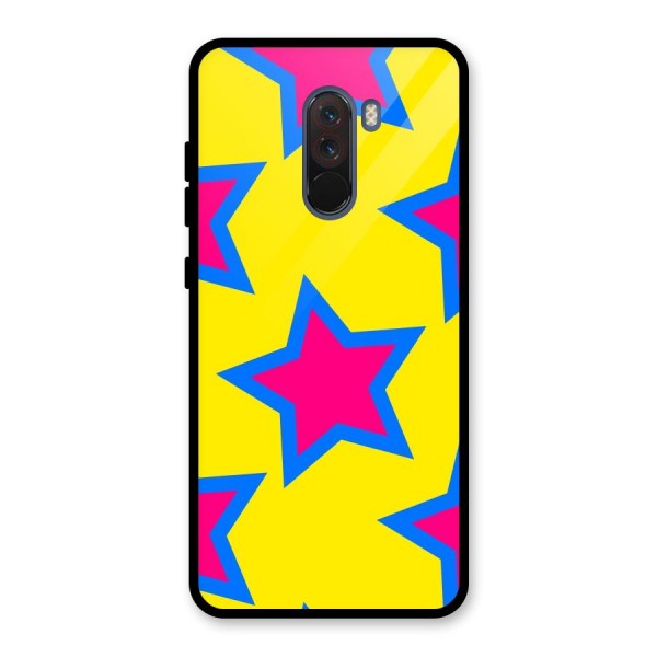 Star Pattern Glass Back Case for Poco F1