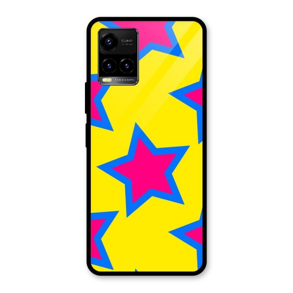 Star Pattern Glass Back Case for Vivo Y21 2021