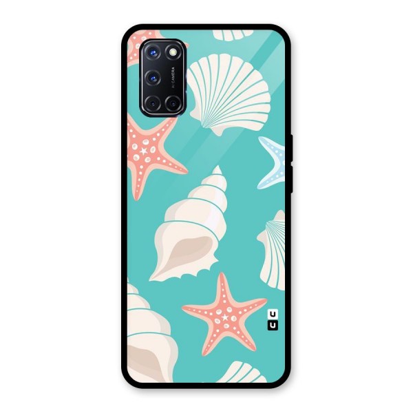 Starfish Sea Shell Glass Back Case for Oppo A52