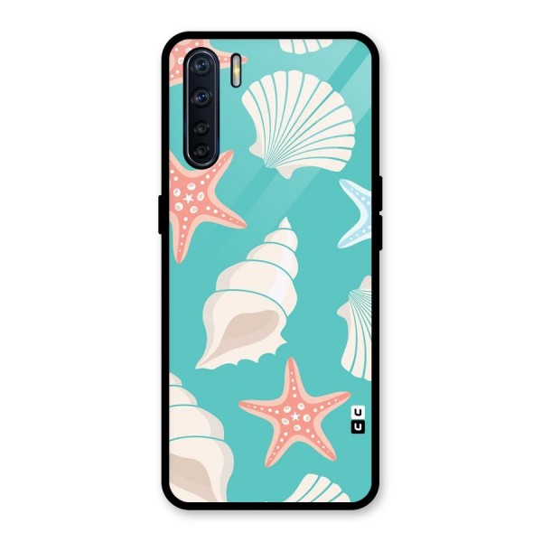 Starfish Sea Shell Glass Back Case for Oppo F15