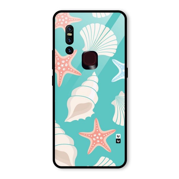 Starfish Sea Shell Glass Back Case for Vivo V15