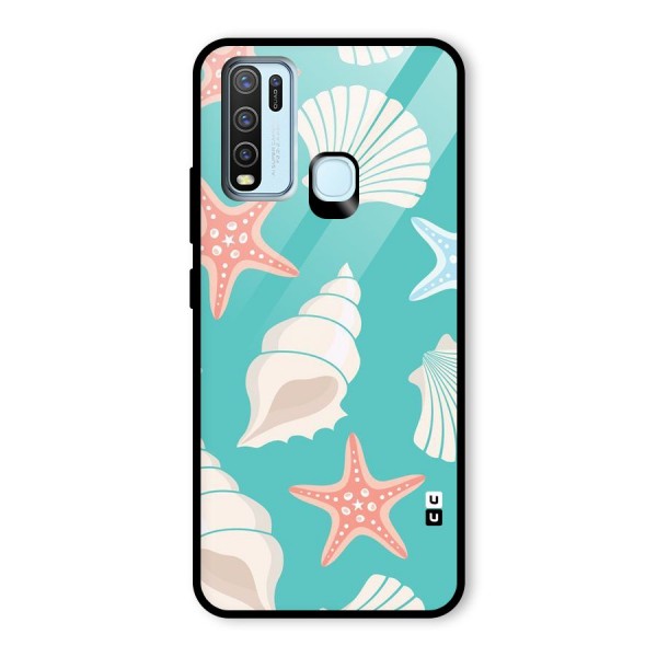 Starfish Sea Shell Glass Back Case for Vivo Y30