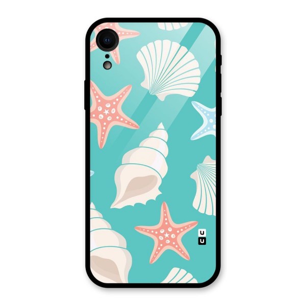 Starfish Sea Shell Glass Back Case for XR