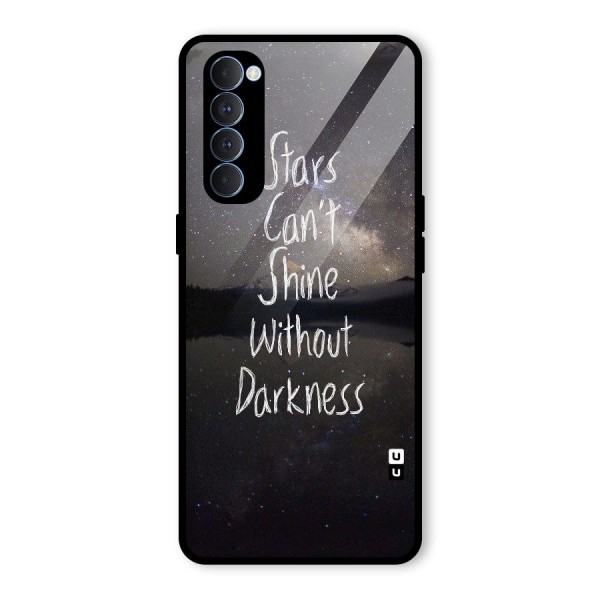 Stars Shine Glass Back Case for Oppo Reno4 Pro