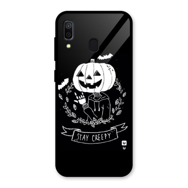 Stay Creepy Glass Back Case for Galaxy A30