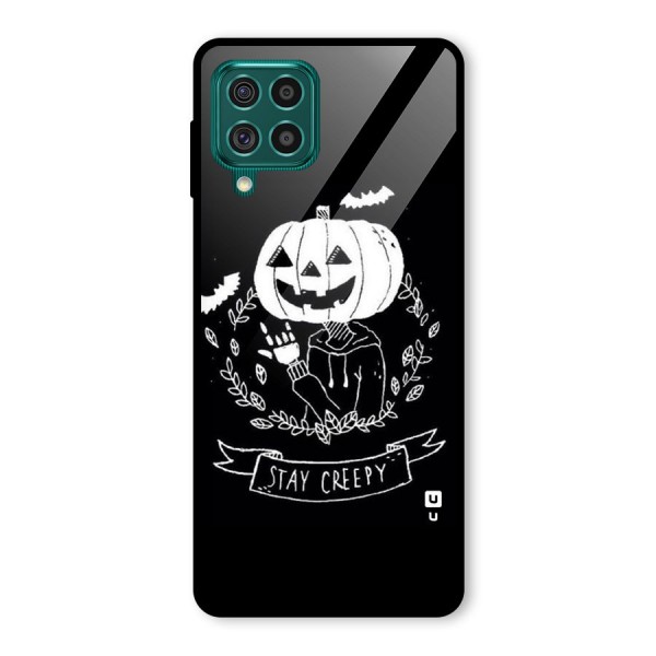 Stay Creepy Glass Back Case for Galaxy F62