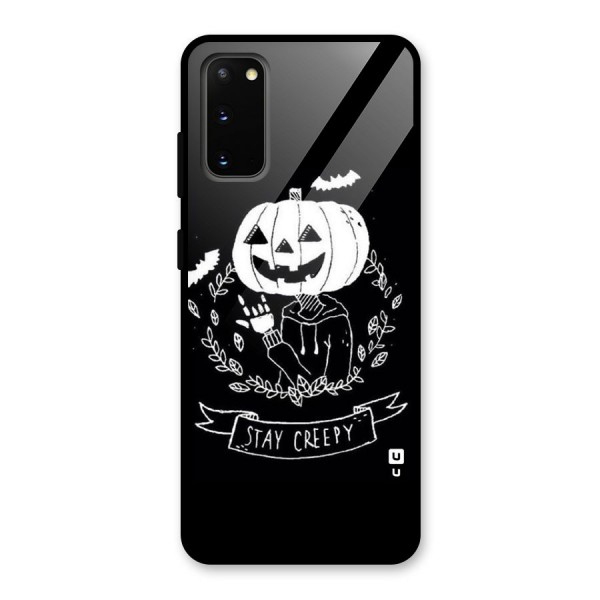 Stay Creepy Glass Back Case for Galaxy S20