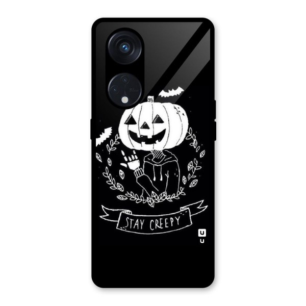 Stay Creepy Glass Back Case for Reno8 T 5G