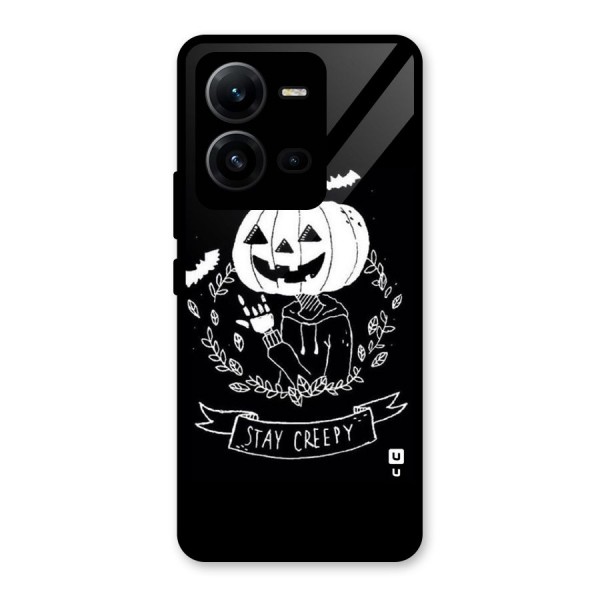 Stay Creepy Glass Back Case for Vivo V25