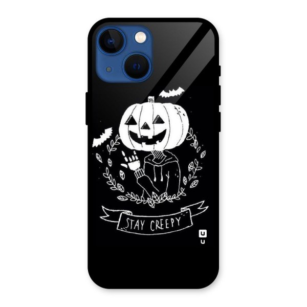 Stay Creepy Glass Back Case for iPhone 13 Mini