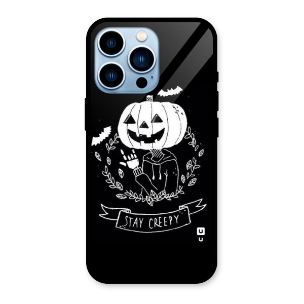 Stay Creepy Glass Back Case for iPhone 13 Pro