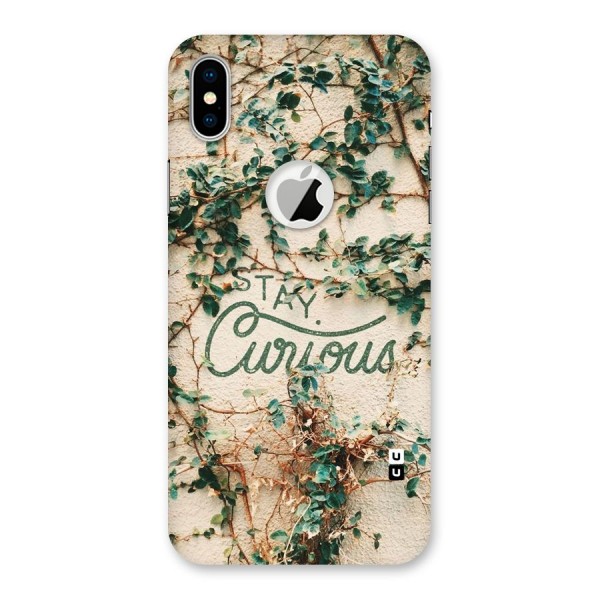 Stay Curious Back Case for iPhone XS Logo Cut