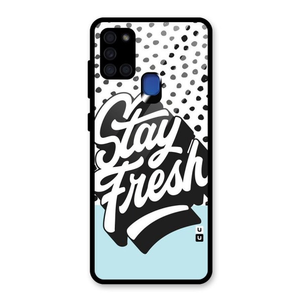 Stay Fresh Glass Back Case for Galaxy A21s