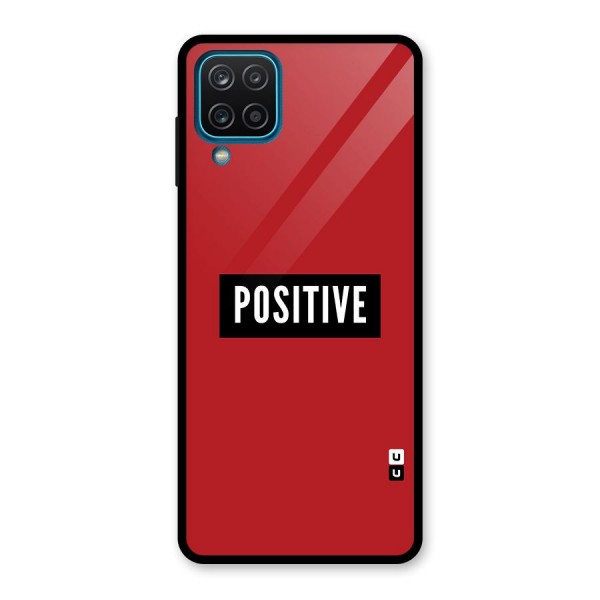 Stay Positive Glass Back Case for Galaxy A12