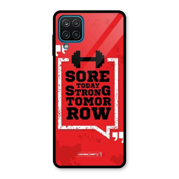 Stay Strong Glass Back Case for Galaxy A12