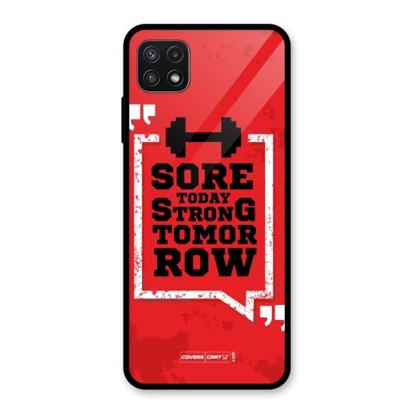 Stay Strong Glass Back Case for Galaxy A22 5G