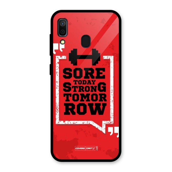 Stay Strong Glass Back Case for Galaxy A30