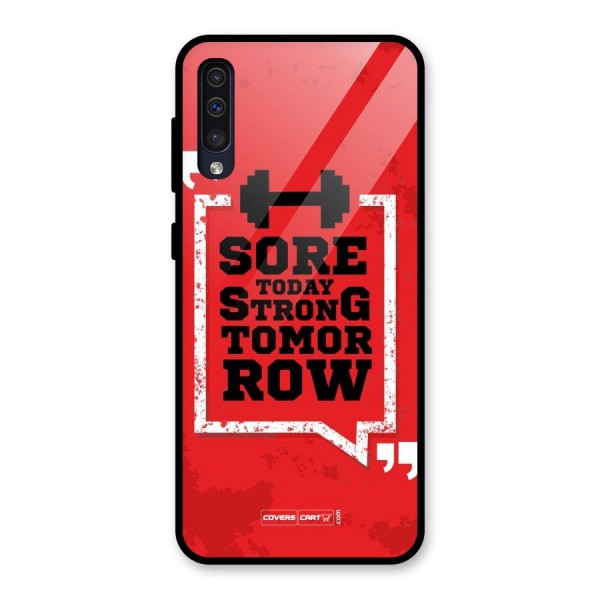 Stay Strong Glass Back Case for Galaxy A50s