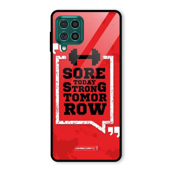 Stay Strong Glass Back Case for Galaxy F62