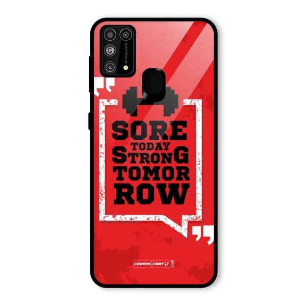 Stay Strong Glass Back Case for Galaxy M31