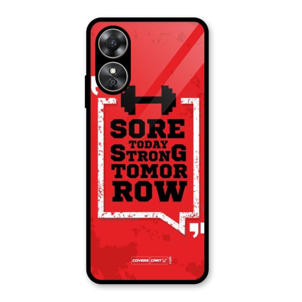 Stay Strong Glass Back Case for Oppo A17