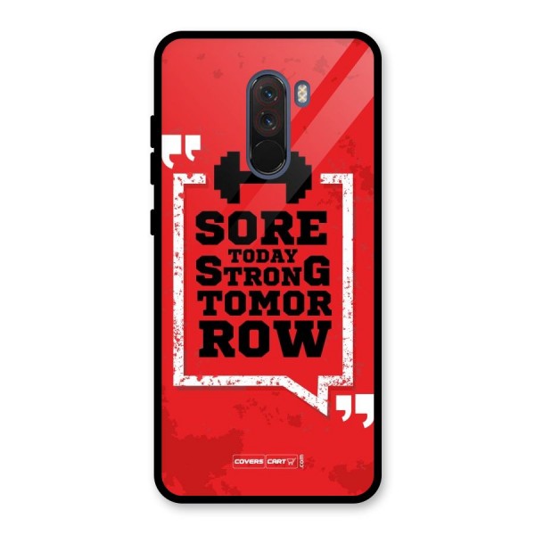 Stay Strong Glass Back Case for Poco F1