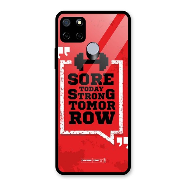 Stay Strong Glass Back Case for Realme C15