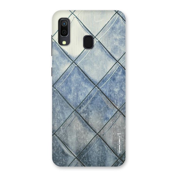 Steel Blue Pattern Back Case for Galaxy A20