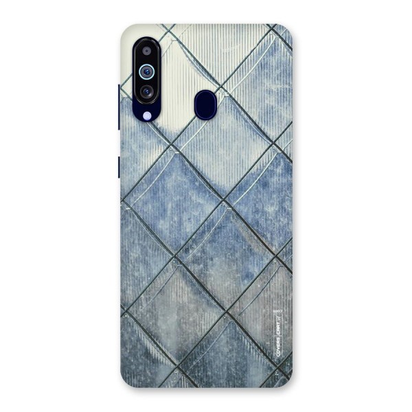 Steel Blue Pattern Back Case for Galaxy A60