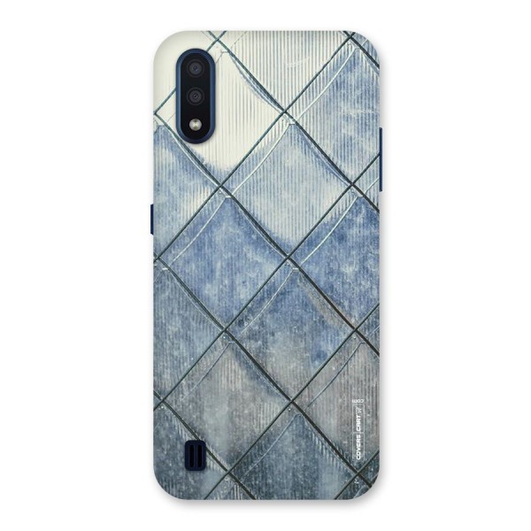 Steel Blue Pattern Back Case for Galaxy M01