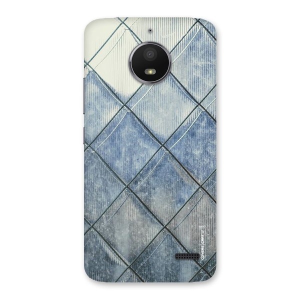 Steel Blue Pattern Back Case for Moto E4