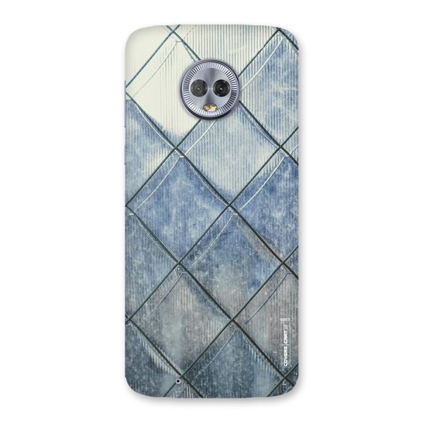 Steel Blue Pattern Back Case for Moto G6