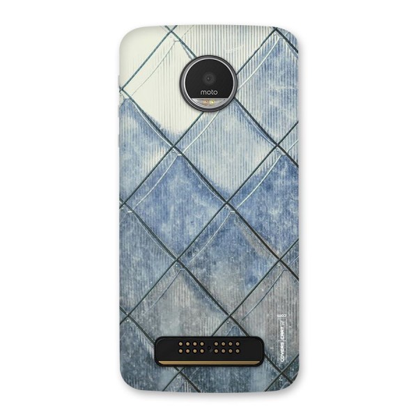 Steel Blue Pattern Back Case for Moto Z Play