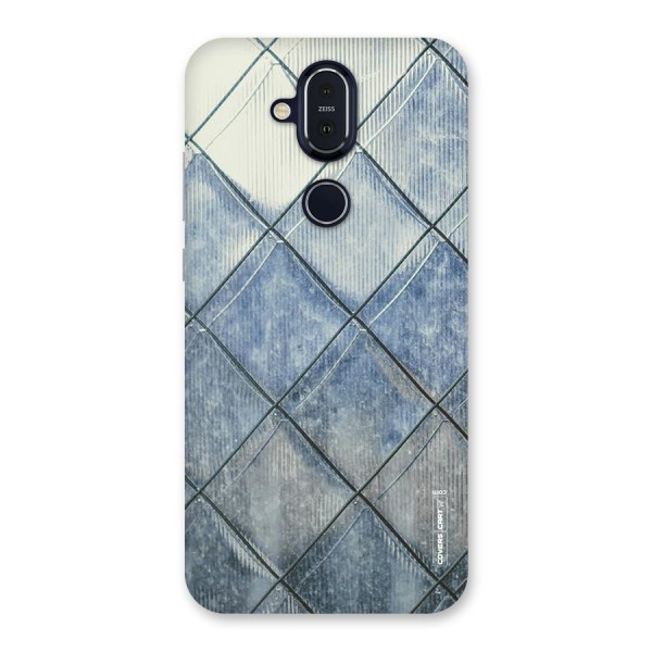 Steel Blue Pattern Back Case for Nokia 8.1