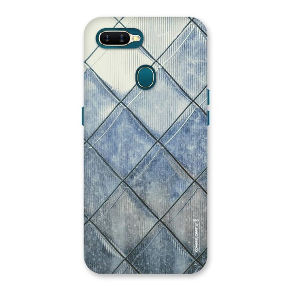 Steel Blue Pattern Back Case for Oppo A12