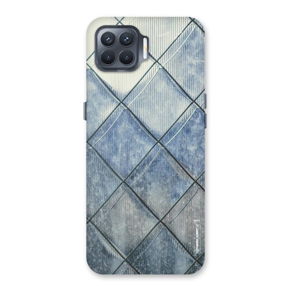 Steel Blue Pattern Back Case for Oppo F17 Pro