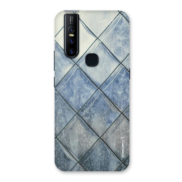 Steel Blue Pattern Back Case for Vivo V15