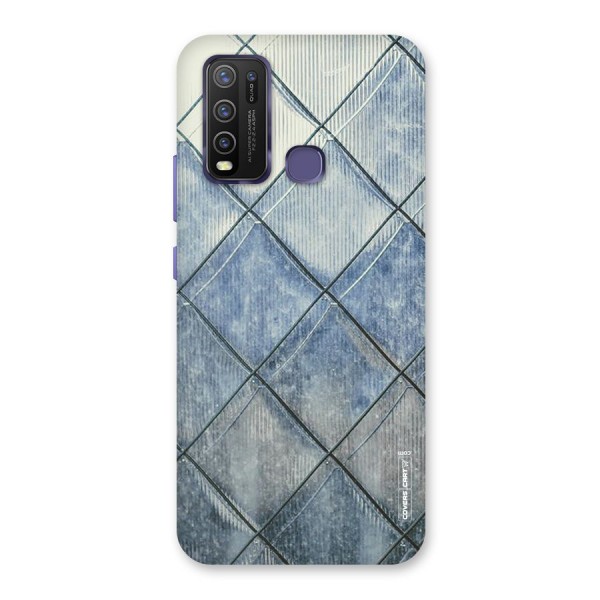 Steel Blue Pattern Back Case for Vivo Y30