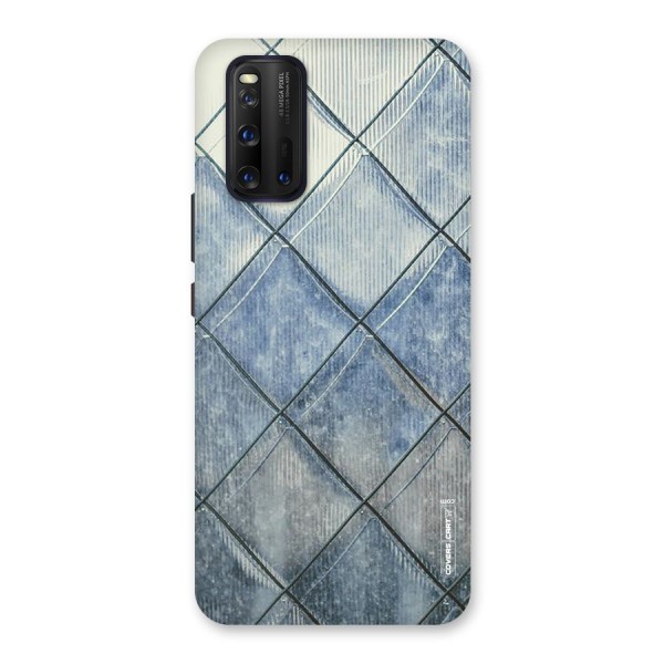 Steel Blue Pattern Back Case for Vivo iQOO 3