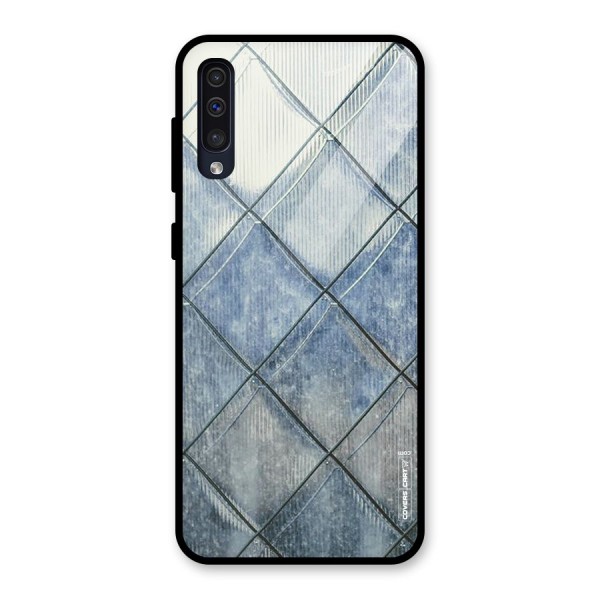 Steel Blue Pattern Glass Back Case for Galaxy A50s