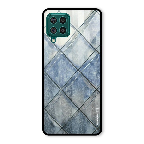 Steel Blue Pattern Glass Back Case for Galaxy F62