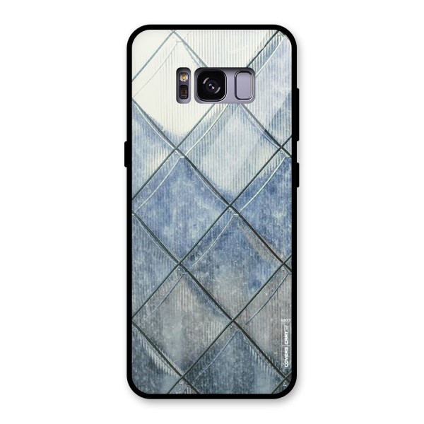 Steel Blue Pattern Glass Back Case for Galaxy S8