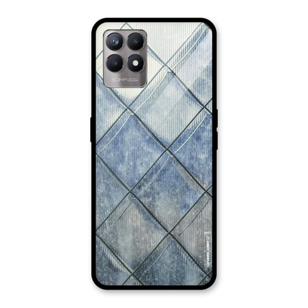 Steel Blue Pattern Glass Back Case for Realme 8i