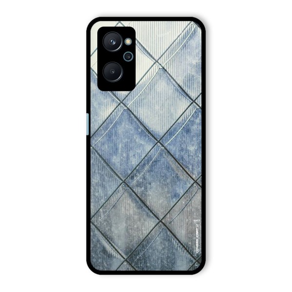 Steel Blue Pattern Glass Back Case for Realme 9i